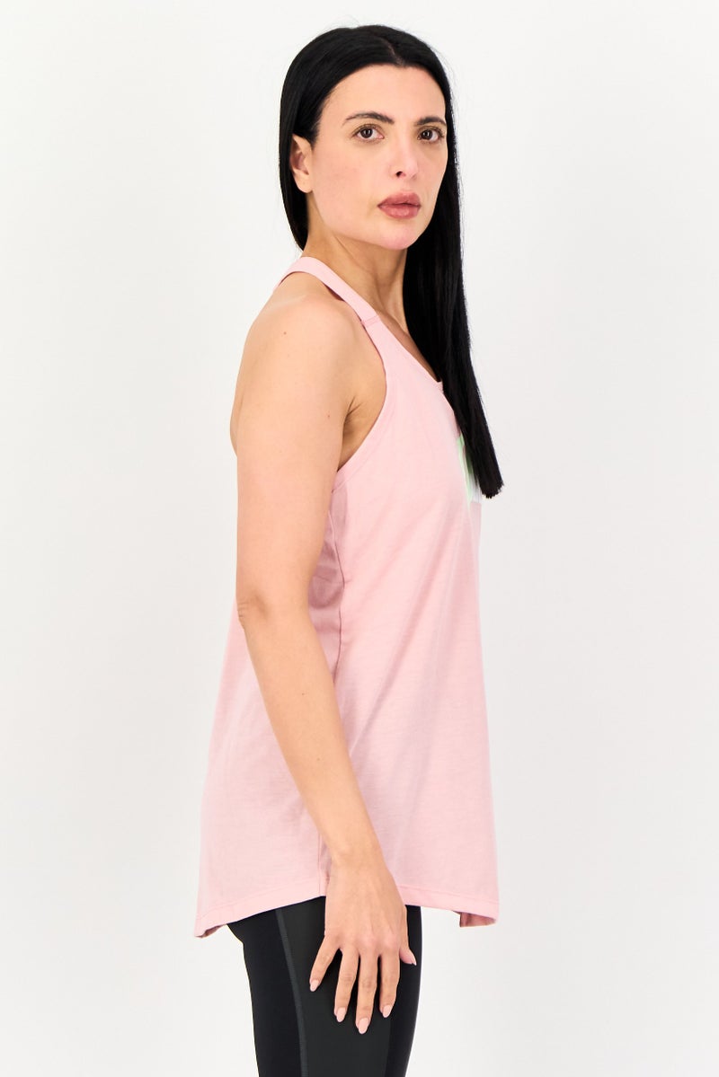 Nike Women Standard Fit Sleeveless Training Tank Top, Pink - Image 2